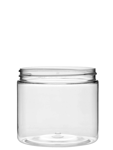 Cylindrical jar 200ml 70CT PET clear brickpack